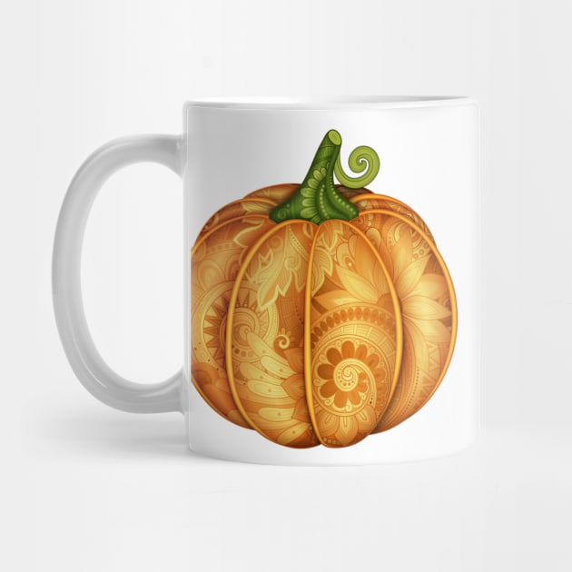 Colored Decorative Pumpkin with Beautiful Pattern by lissantee